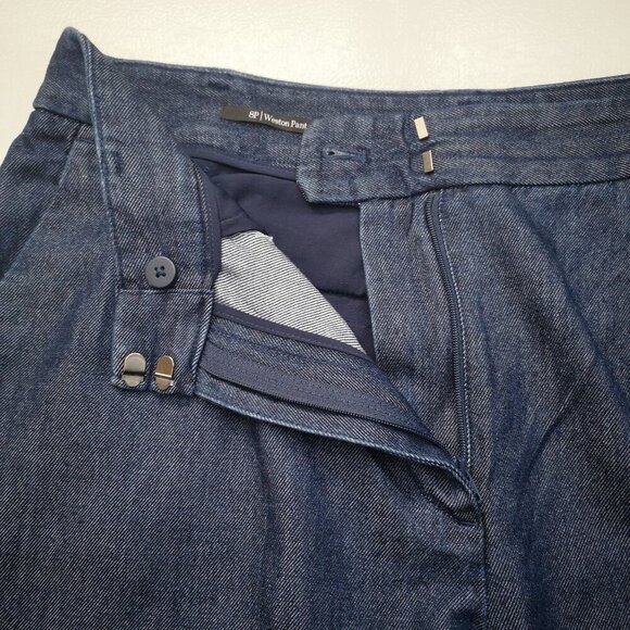 Talbots Petite Weston Pant Dark Wash Ladies Size 8P Pleated Front Pants/Jeans - Picture 10 of 13